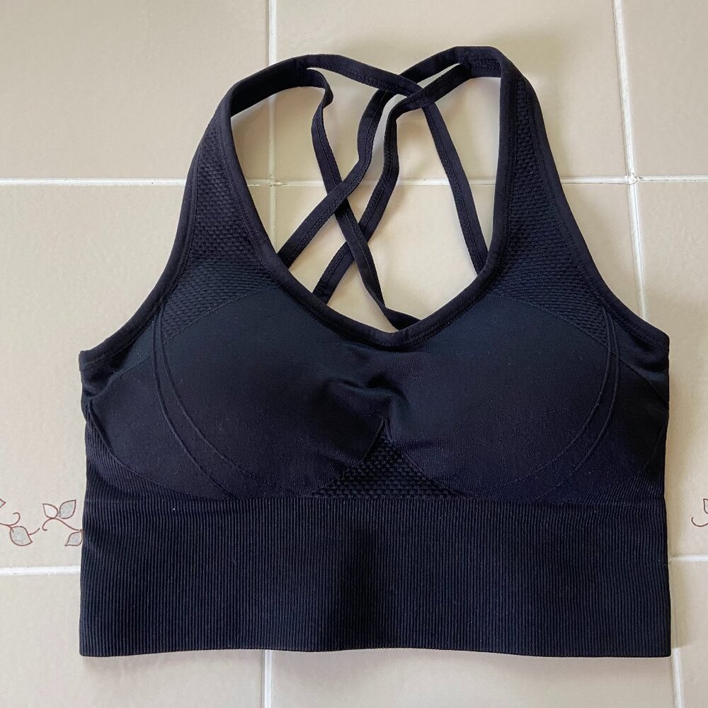 NWOT Velocity padded sports bra. Firm support, size Small. Black color.